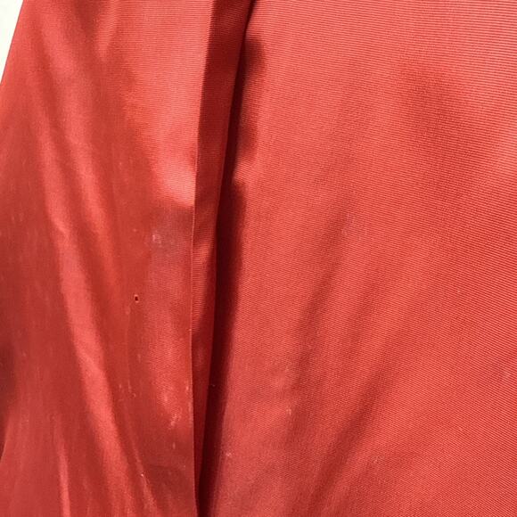 VTG 60s Orange Wool Coat Real Rabbit Fur Collar Double Breasted Union Made USA - Picture 9 of 9